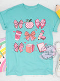 DTF Pink Bows Teacher Collage