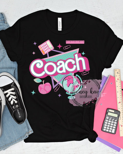 DTF Pink Coach 90s Vibe
