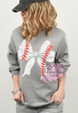 DTF Baseball Bow Distressed