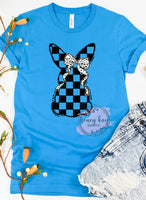DTF Black Checkered Bunny