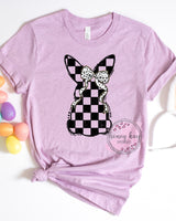 DTF Black Checkered Bunny