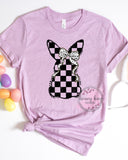 DTF Black Checkered Bunny