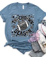 DTF Black Silver Touchdown Season