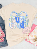 DTF Coquette Blue Bow Grade Levels