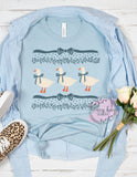 DTF Blue Ribbon Retro Geese Trio