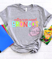 Print to Order- DTF Bright Block Custom School Design Adult