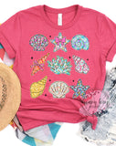 DTF Bright Floral Seashells