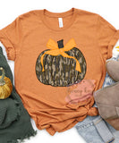 DTF Camo Pumpkin w/Bow