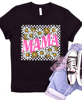 DTF Checkered Daisy Mama