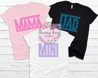 Checkered Mama Bright Pink