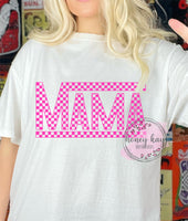 Checkered Mama Bright Pink