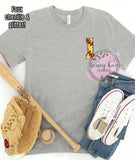 Print to Order DTF Custom Faux Chenille Softball Number Pocket