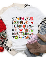 DTF Transfer Christmas Alphabet