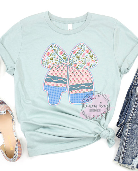 DTF Country Patch Crayon Bow