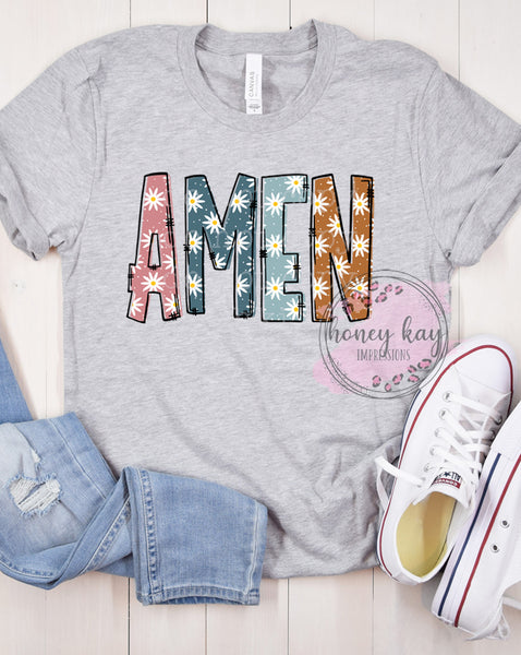 DTF Daisy Amen