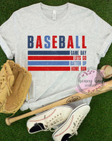 DTF Retro Distressed Baseball Lines