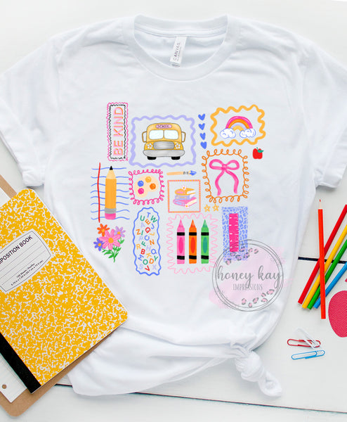 DTF Doodle School Collage