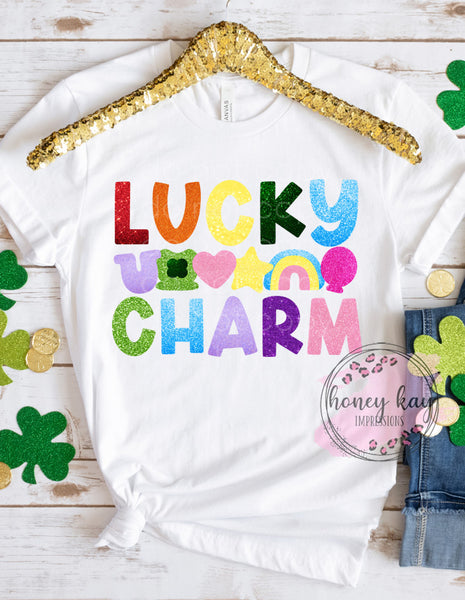 DTF Faux Glitter Lucky Charm