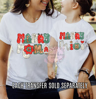 DTF Transfer Merry Mini Youth Faux Sequins