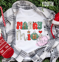 DTF Transfer Merry Mini Youth Faux Sequins