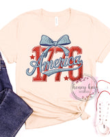 DTF Faux Stitched 1776