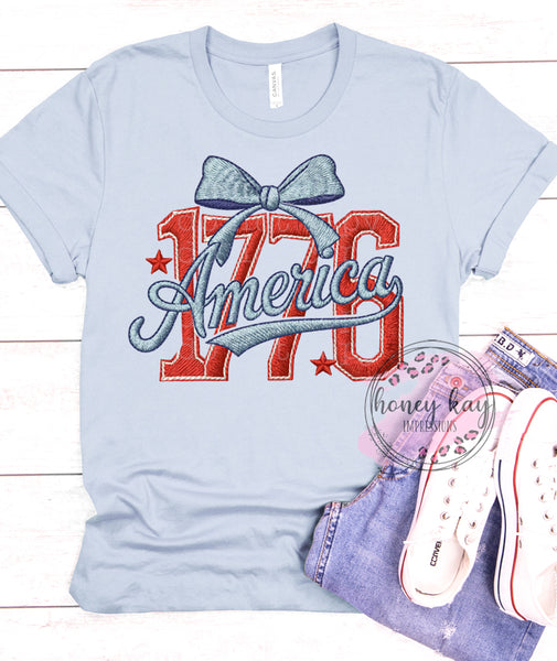 DTF Faux Stitched 1776
