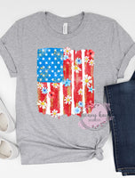 5/12 Pre-Order DTF Floral Brushstroke Flag