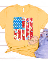 5/12 Pre-Order DTF Floral Brushstroke Flag