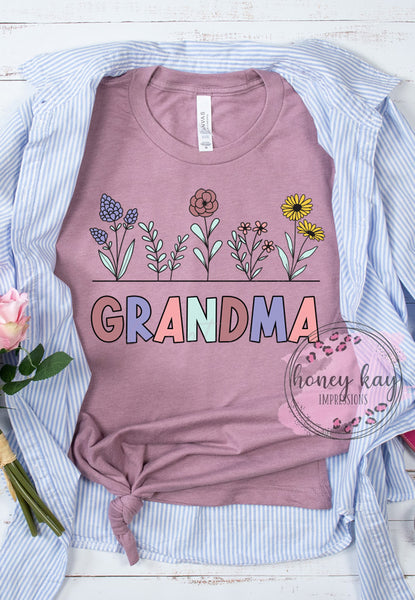 DTF Flower Topper Grandma