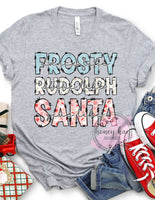 DTF Frosty Rudolph Santa