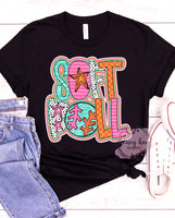 DTF Funky Doodle Softball
