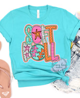 DTF Funky Doodle Softball