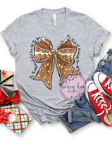 DTF Gingerbread Large Bow