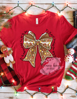 DTF Gingerbread Large Bow