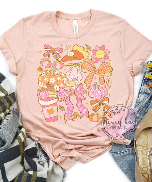 DTF Girly Pink Autumn Collage
