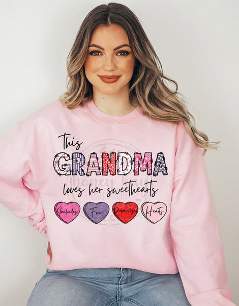Print to Order DTF Grandma Loves Her Sweethearts