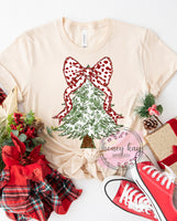 DTF Green Floral Pattern Tree