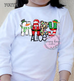 Print to Order DTF Holiday Name Leopard Print Youth