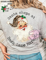 Print to Order DTF Santa Shops at {Your Business} Leopard