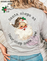 Print to Order DTF Santa Shops at {Your Business} Leopard