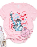 DTF Liberty Loves Jesus & America
