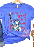 DTF Liberty Loves Jesus & America