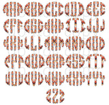 Print to Order- DTF Orange Plaid Monogram