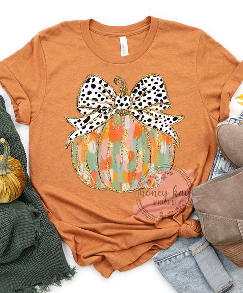 DTF Pastel Paint Stroke Pumpkin