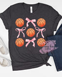DTF Pink Bows & Basketball