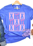 DTF Pink Bunnies & Bows Squares
