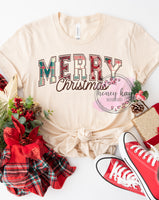 DTF Plaid Merry Christmas