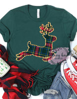 DTF Transfer Plaid Reindeer