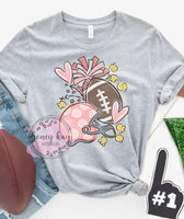 DTF Preppy Pink Football