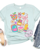 DTF Preppy Pink School Collage